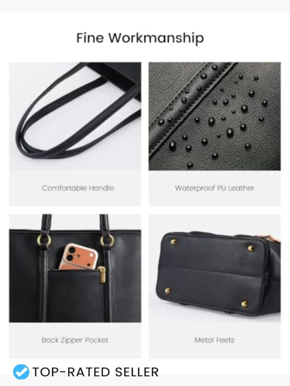 Tote Bag for Women Satchel Top Handle Leather Shoulder Purse Work Bag